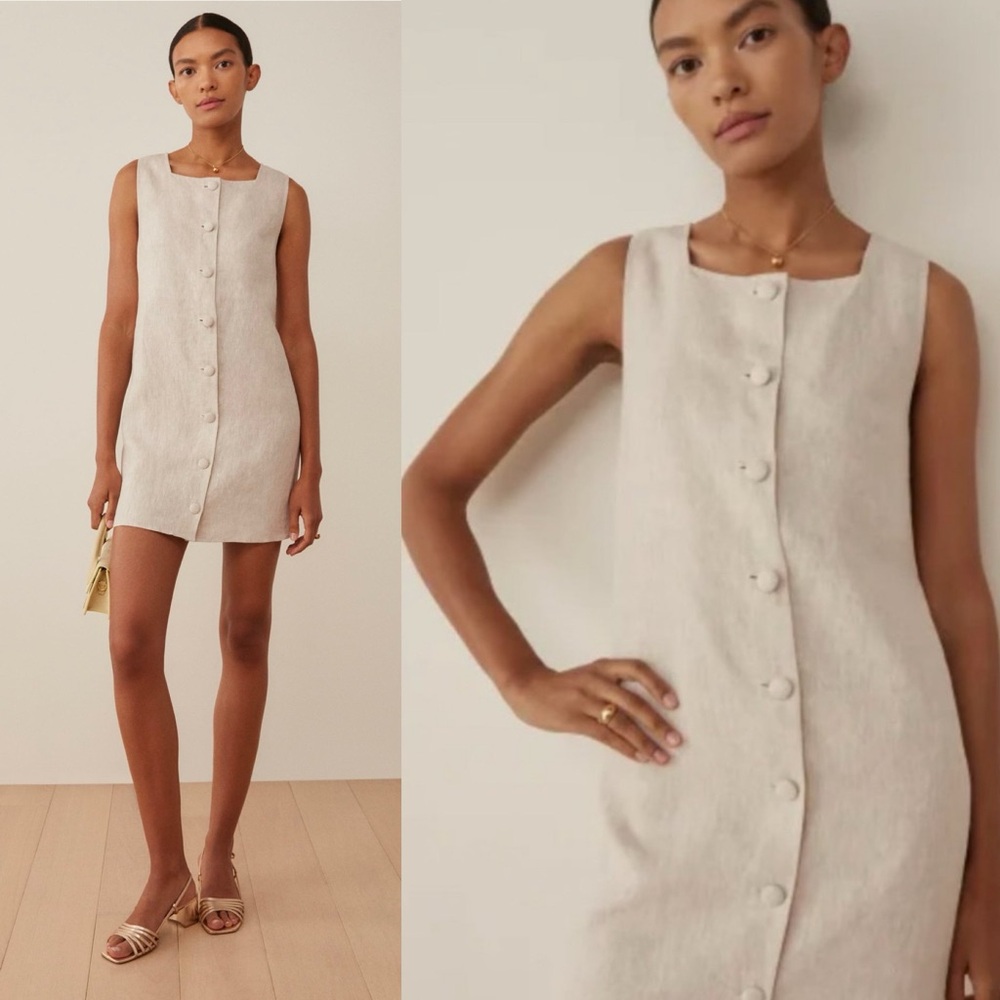 Elegant Cream Button-Down Dress
